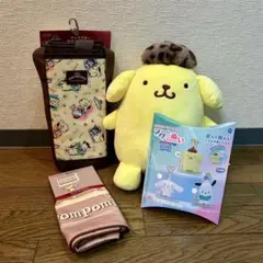 【新品】サンリオ ポムポムプリン ぬいぐるみとキャラクターグッズセット