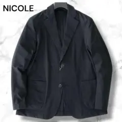 新品 NICOLE ナイロンジャケット 46 M 黒 リップストップ ストレッチのサムネイル