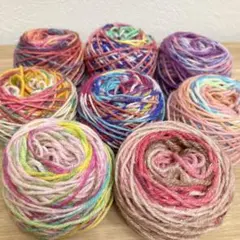 KFS ・Opal オパール毛糸　小巻10g前後×8玉　ピンク系ミックス　セット