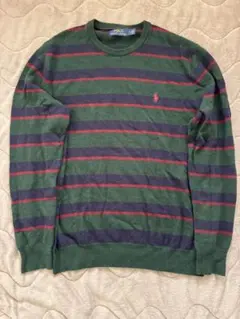 Polo Ralph Lauren ボーダーニット ウールセーター M