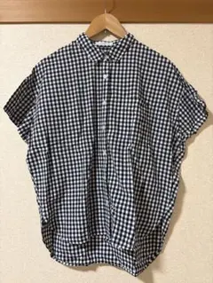 LOWRYSFARM ローリーズファーム ギンガムチェック 半袖シャツ サイズL