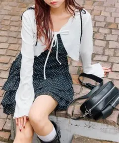 OLIVE des OLIVE フリルキャミワンピースとボレロのセット