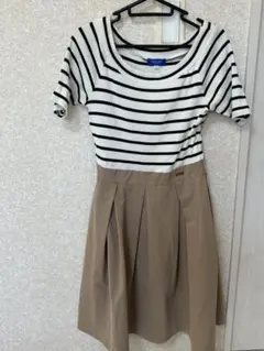 BLUE LABEL ストライプ 半袖ワンピース 36