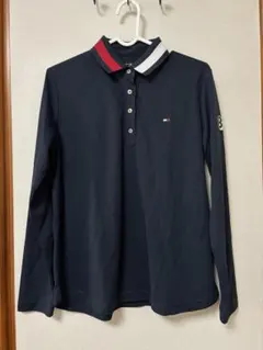 【新品】トミーヒルフィガー ネイビー 長袖ポロシャツ ゴルフウェア TOMMY