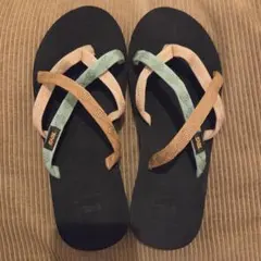 【値下げ】Teva サンダル オロワフ マルチカラー オレンジ 24cmのサムネイル