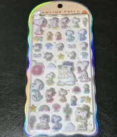 【正規品】コットンパフィーシール　スヌーピー　1点