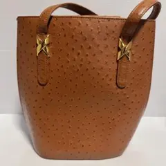 HIROKO KOSHINO ハンドバッグ オーストリッチ型 押しレザー