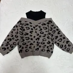 SUREVE レオパード柄 オフショルダーセーター Mサイズ