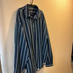 RAGEBLUE 青白ストライプ 長袖シャツ L