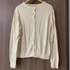 UNIQLO UVカットクルーネックカーディガン イェロー XL（再値下げ）のサムネイル