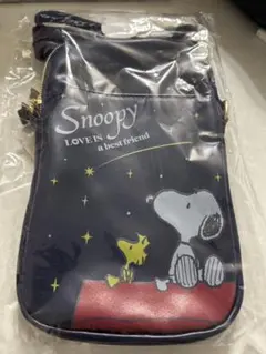 Snoopy スマホショルダーバッグ ネイビー