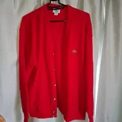 LACOSTE レッド カーディガン
