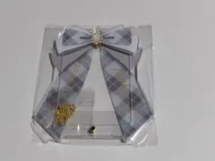 FUKUYA アクリルフレーム リボン トラッドチェック ライトグレー フクヤ