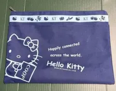 Hello Kitty ポーチ ネイビー色
