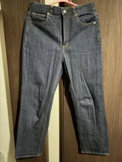 GU ダークブルー ストレートレッグデニム