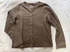 無印　スナップカーディガン ブラウン　茶色 Lサイズ 未着用新品
