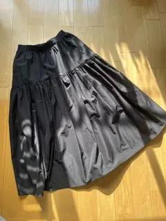 お値引きしました☆黒 フレアスカート ロングスカート