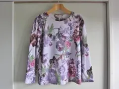 綺麗め Dio HIGH FASHIONトップス シャツお洒落 花柄 ラメ 韓国