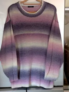 【値下げ】L'espoir グラデーションニットセーター Lサイズ