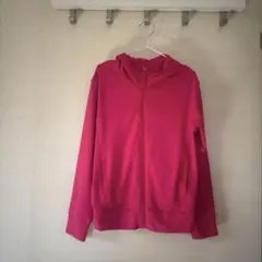 UNIQLO エアリズムUVカットメッシュパーカー 130レッド　ピンク