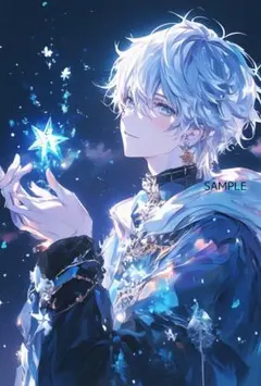 519雪の王子様2ステッカー　コラージュ素材