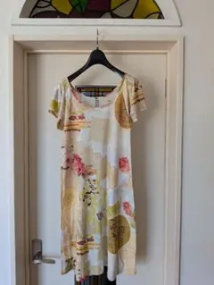あちゃちゅむ　むちゃちゃ パッチワーク 半袖 ひざ丈ワンピース あちゃちゅむ むちゃちゃ パッチワーク 半袖 ひざ丈ワンピース - メルカリ