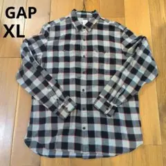 GAP チェック柄 長袖シャツ XL ネルシャツメンズ 大きいサイズ ギャップ