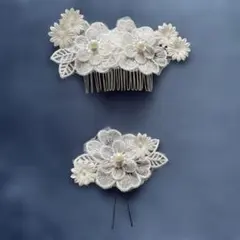 花柄刺繍のかんざし・髪飾り