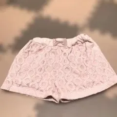 レース装飾付きショートパンツ ピンク 120cm☆美品☆お値下げ