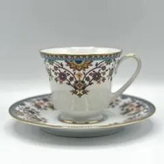ノリタケ　ティーカップ&ソーサー 花柄　レトロ　ヴィンテージ　1客
