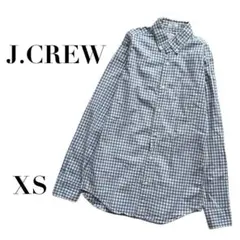 ジェイクルー ギンガムチェック シャツ ブルー XS スリム　スリムフィット　綿