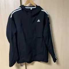 adidas ブラック ウィンドブレーカー