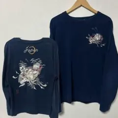 KARAKURI 絡繰魂　和柄　日本　Tシャツ　能面　翁　刺繍　japanのサムネイル
