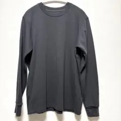 ユニクロ ソフトタッチクルーネックT 長袖 Mサイズ ロンT ダークグレー