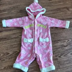 BABY DOLL フード付きロンパース ピンク 70cm