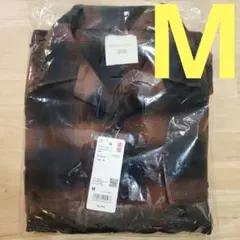 ユニクロ JWA ブラッシュドコットンオーバーサイズシャツ M BROWN