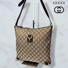 021 GUCCI ショルダーバッグ GGキャンバス 斜めがけ vj2