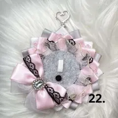 ロゼット 痛ロゼット ピンク 黒 白 グレー 痛バッグ 缶バッジ用