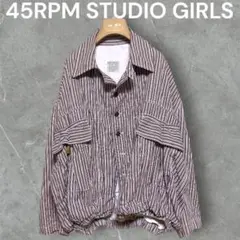 【人気】45RPM STUDIO GIRLS ストライプ ブルゾン カバーオールのサムネイル