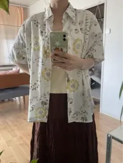 MEDI FRUIT SCARF PATTERN SHEER SHIRT - メルカリ