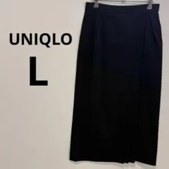 UNIQLO サイドプリーツナロースカート　Lのサムネイル