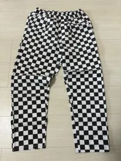 チェッカーフラッグ柄 カジュアルパンツ