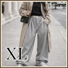 4 韓国ストリート ユニセックス バギースウェットパンツ Y2K グレー　 XL