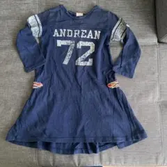 DENIM DUNGAREE ネイビーワンピース