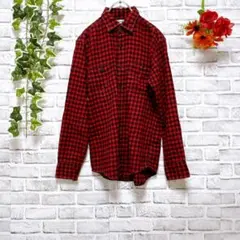 【UNIQLO】 ユニクロ (M) チェック柄 長袖シャツ メンズ トップス