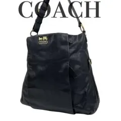 良品　COACH 21762 ハンドバッグ　シグネチャー　ショルダーバッグ　黒
