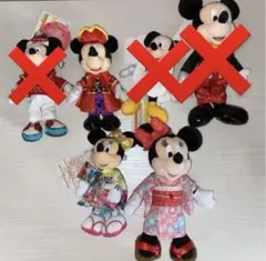 ミッキー ミニー ぬいぐるみバッジ ぬいば