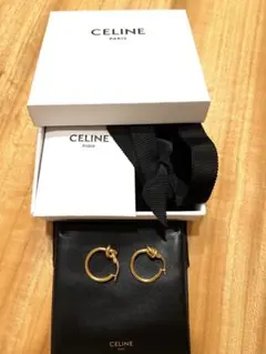 格安‼️CELINE シルバー フープピアス 専用ケース付き - メルカリ