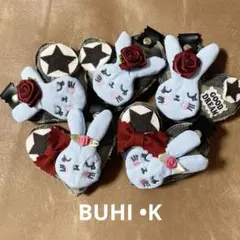 いちごパフェ★様デニムリメイクチャーム★眠りウサちゃんarmy &RED