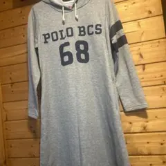 POLO BCS フード付きワンピース グレー